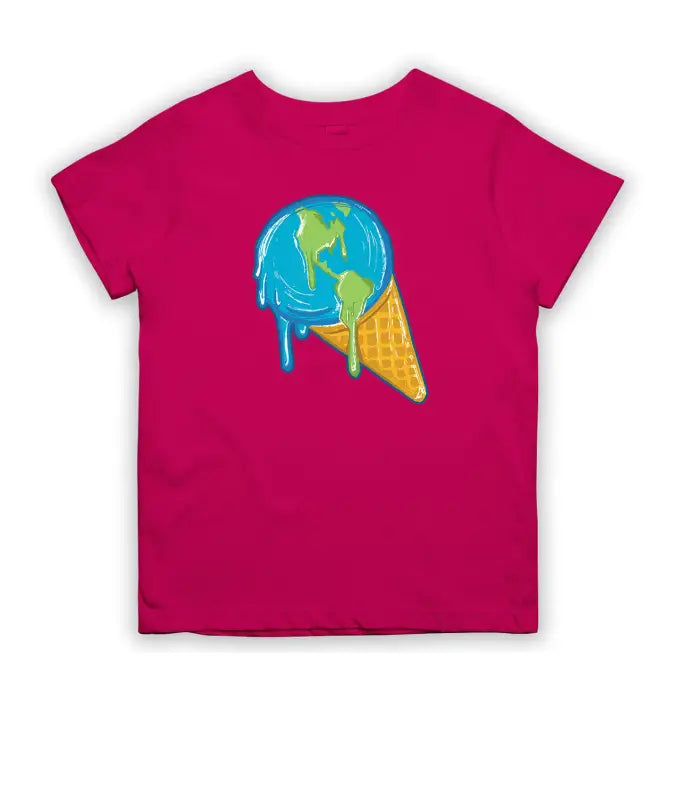 Melting Earth Ice Outdoor Kinder T - Shirt - 104 - 110 / Pink
