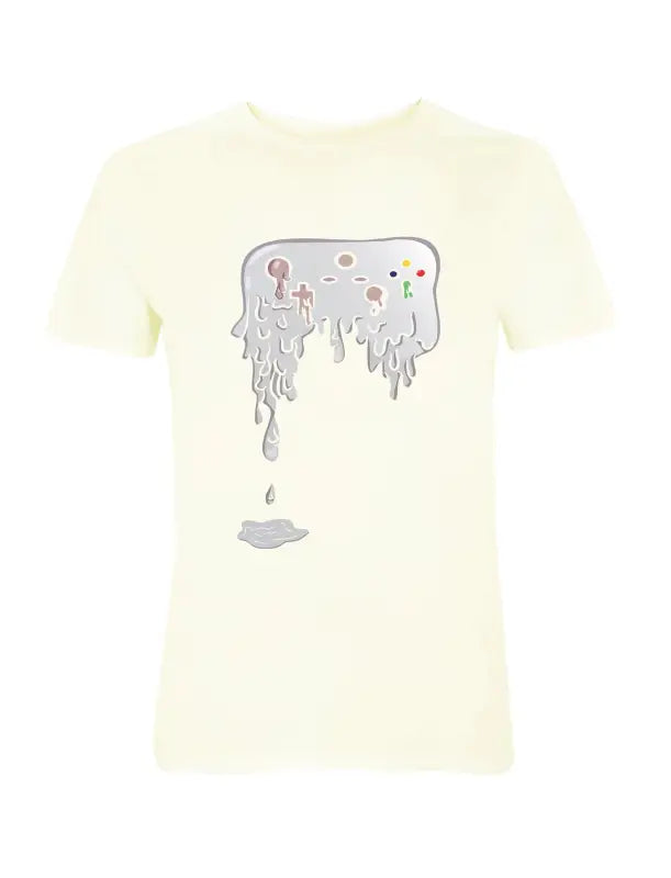 Melting Gamepad Herren T - Shirt - S / Stone Wash White