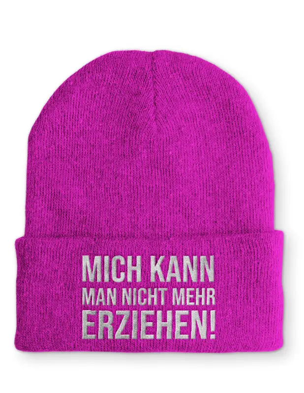 
                      
                        Mich kann man nicht mehr erziehen! Statement Beanie Mütze mit Spruch - Pink
                      
                    