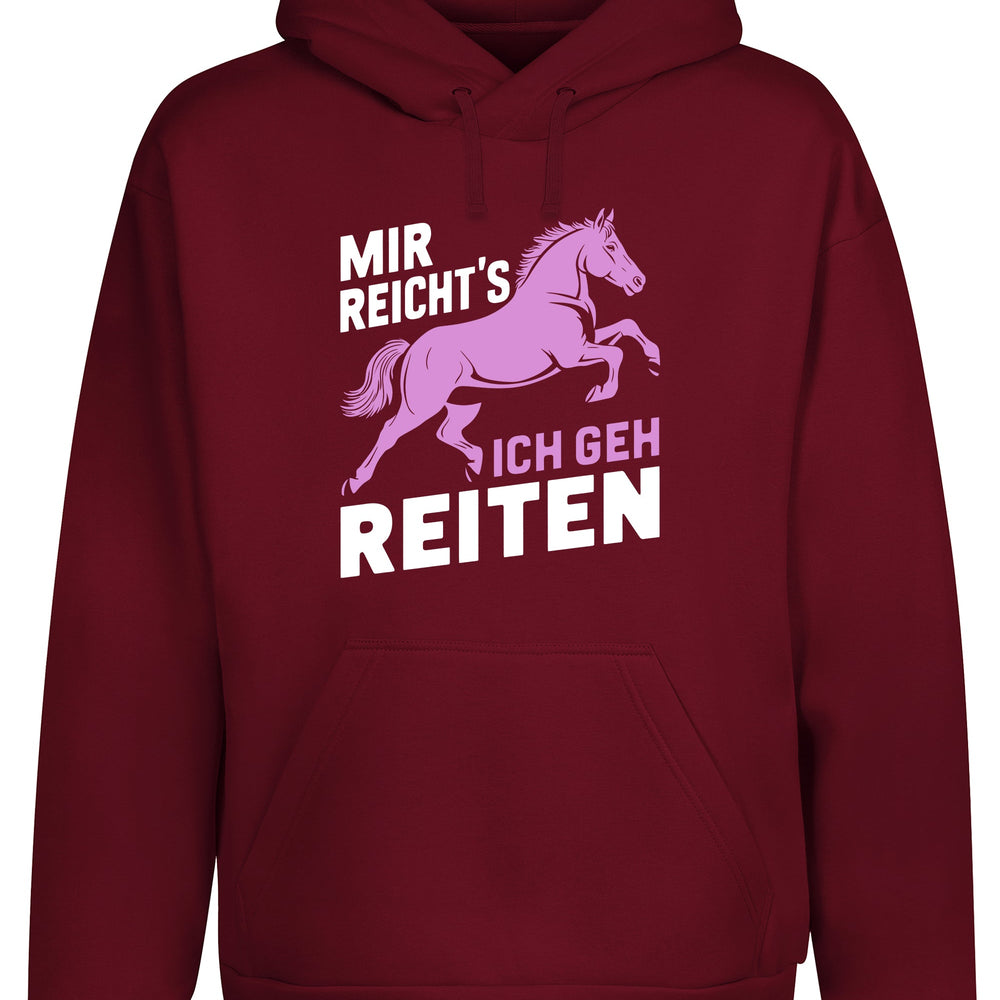 
                      
                        Mir reicht´s ich geh Reiten Hoodie Kapuzenpullover Unisex - tshirtladen
                      
                    