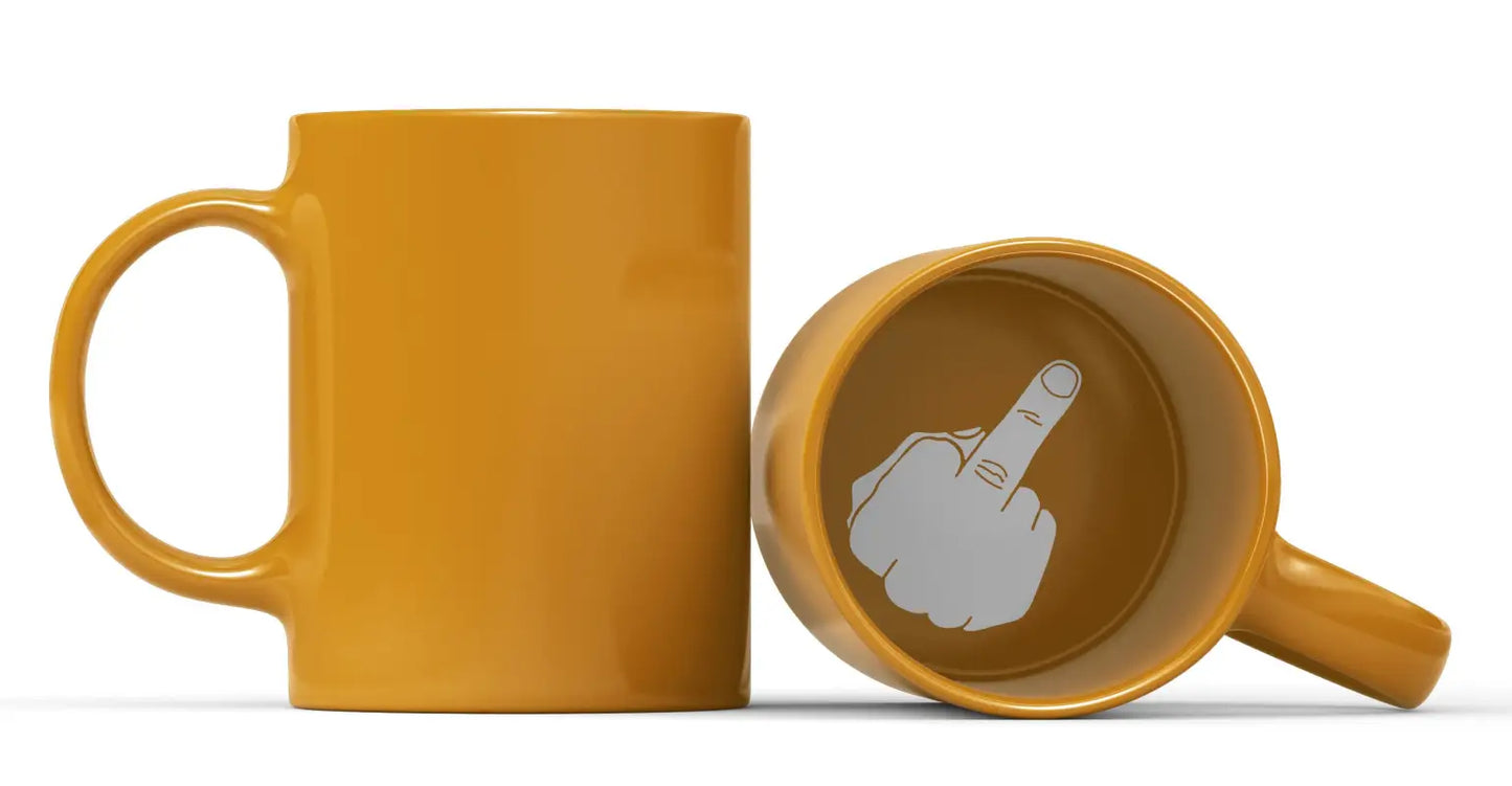 Mittelfinger Innen Tasse Statement - Orange