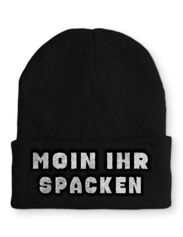 
                      
                        Moin ihr Spacken Wintermütze Spruchmütze Beanie perfekt für die kalte Jahreszeit - Schwarz
                      
                    