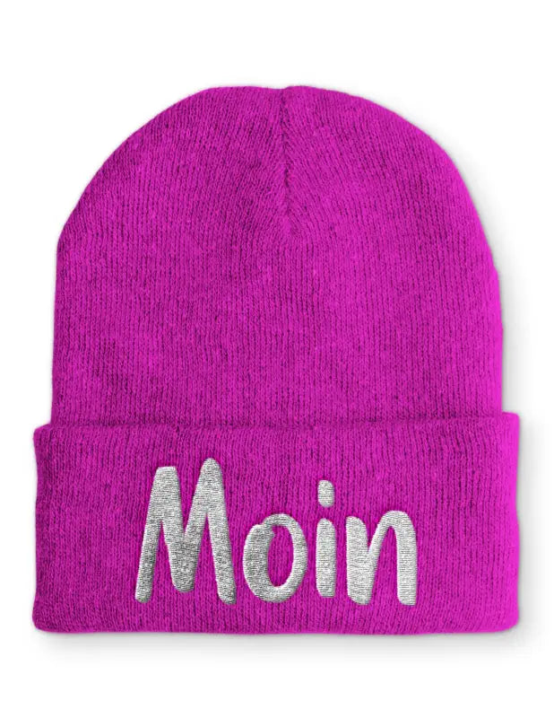 Moin Wintermütze Spruchmütze Beanie perfekt für die kalte Jahreszeit - Pink