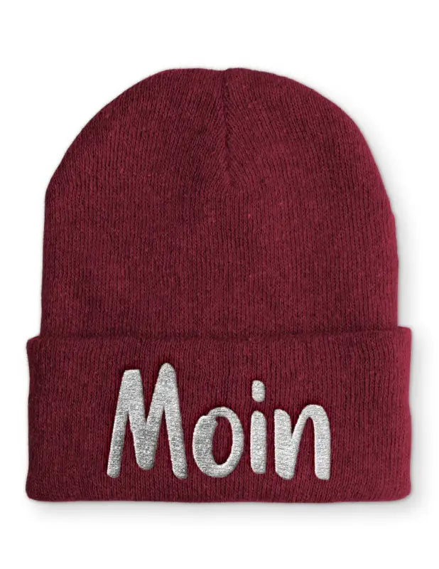 
                      
                        Moin Wintermütze Spruchmütze Beanie perfekt für die kalte Jahreszeit - Bordeaux
                      
                    