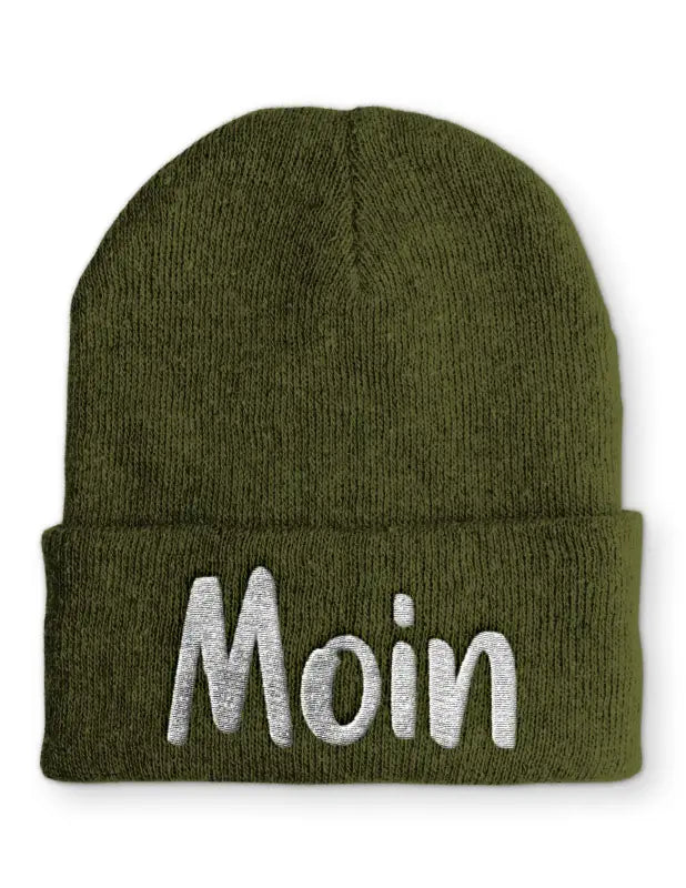 
                      
                        Moin Wintermütze Spruchmütze Beanie perfekt für die kalte Jahreszeit - Olive
                      
                    