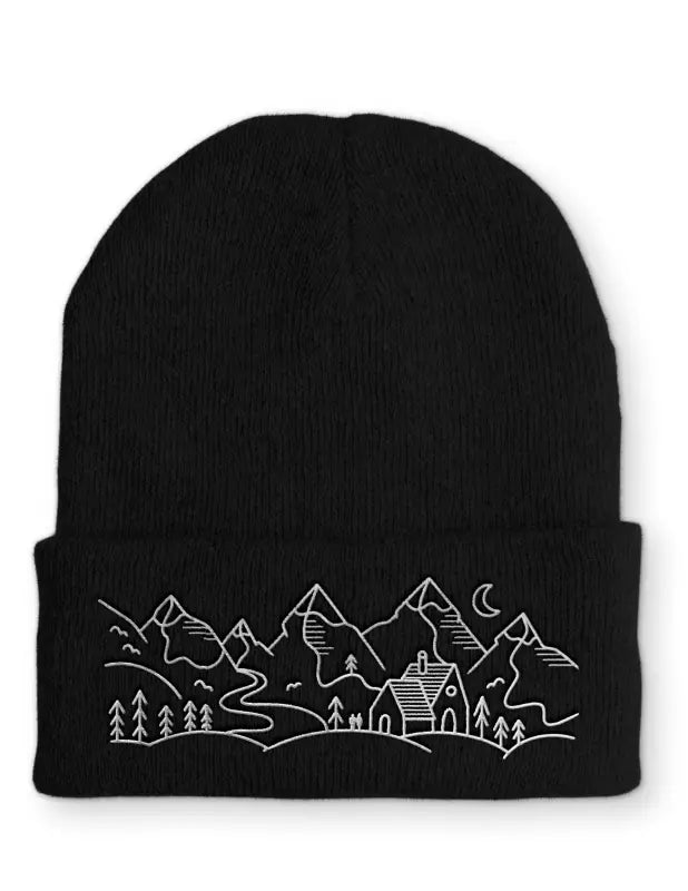 Mountain Bergwelt Beanie perfekt für die kalte Jahreszeit - Black