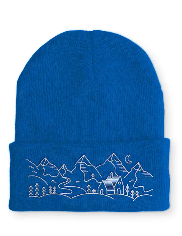Mountain Bergwelt Beanie perfekt für die kalte Jahreszeit - Blau