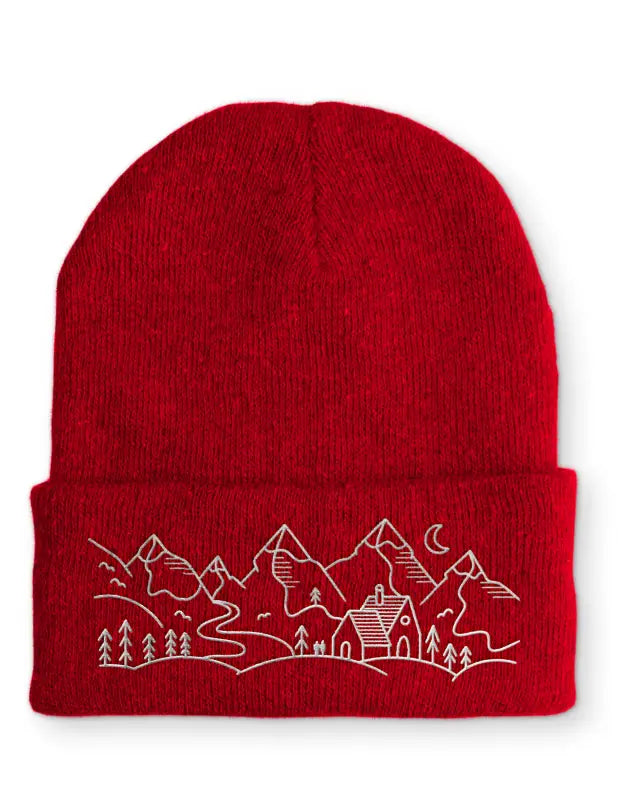 Mountain Bergwelt Beanie perfekt für die kalte Jahreszeit - Rot