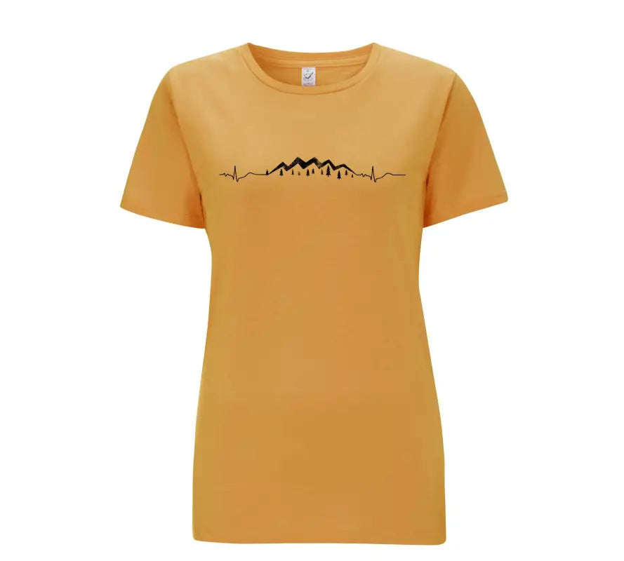 Mountain Heartbeat Damen T - Shirt - S / Mango