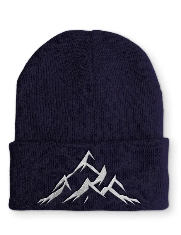 
                      
                        Mountains Berge Outdoor Statement Beanie Mütze mit Spruch - Navy
                      
                    