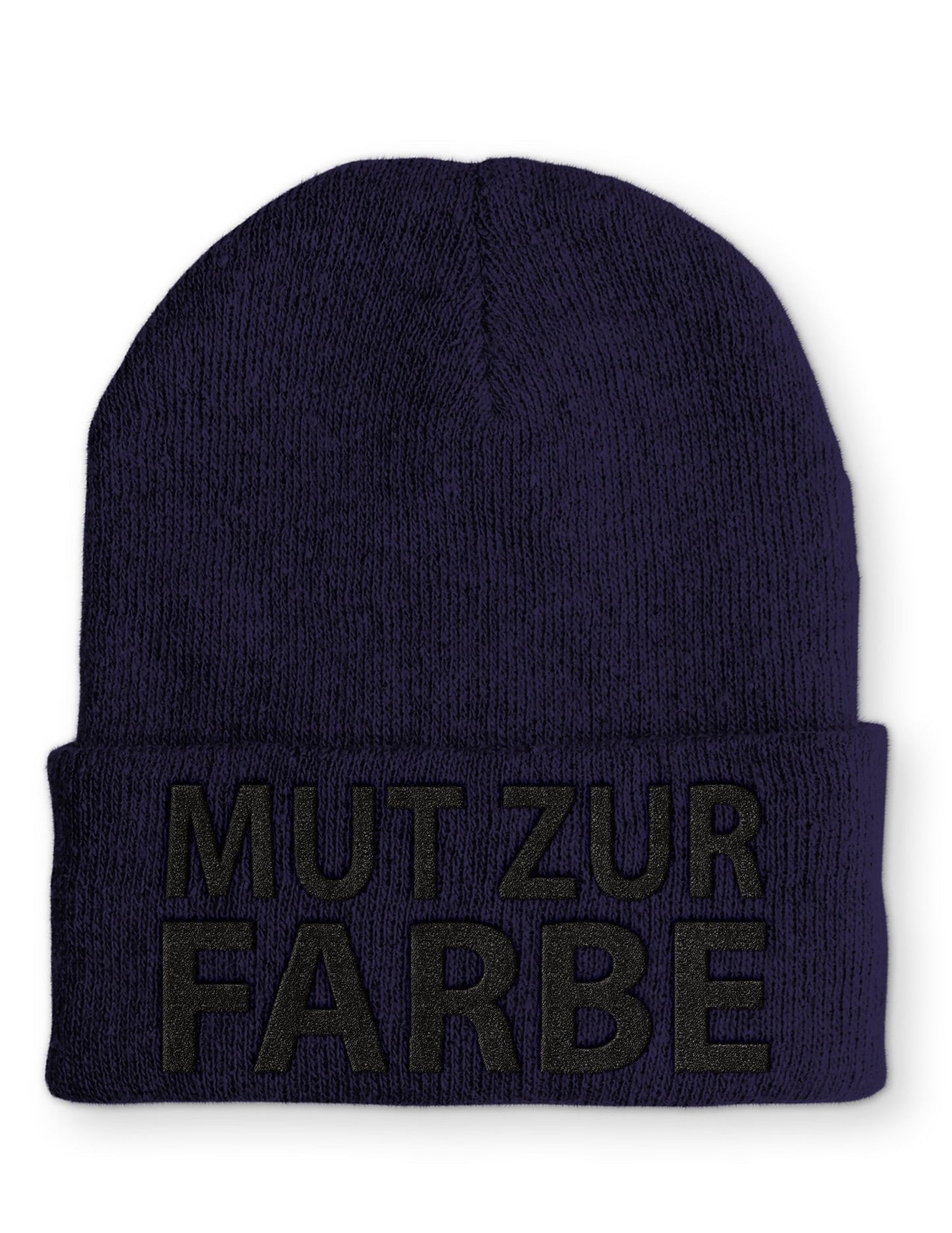 Mut zur Farbe Statement Beanie Mütze mit Spruch - tshirtladen - Mütze