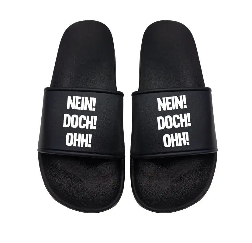 NEIN! DOCH! OHH! perfekt für Urlaub und Strand unsere lustigen Badelatschen - tshirtladen - Badelatschen