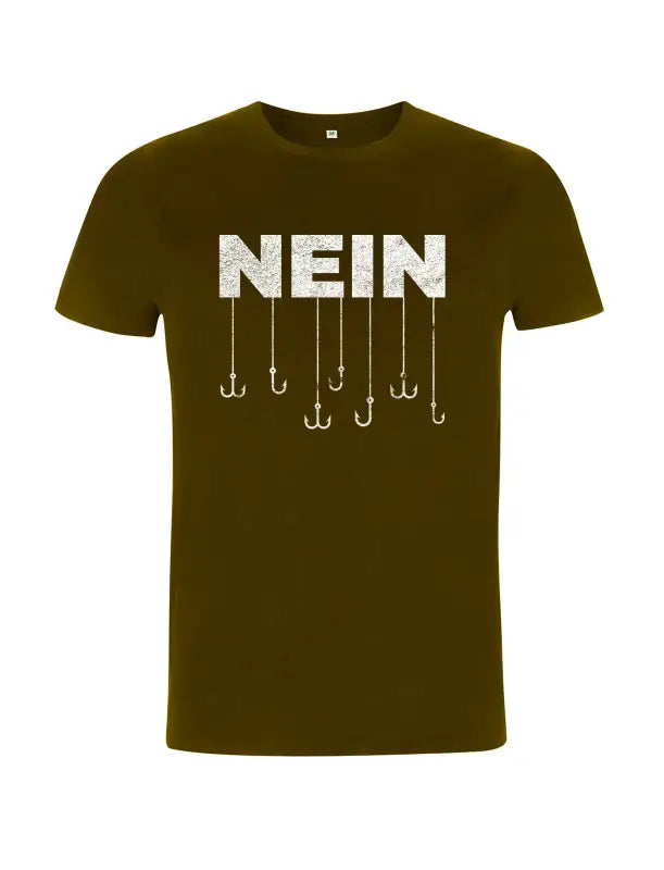 Nein #fishinghook Angler Herren T - Shirt - S / Khaki