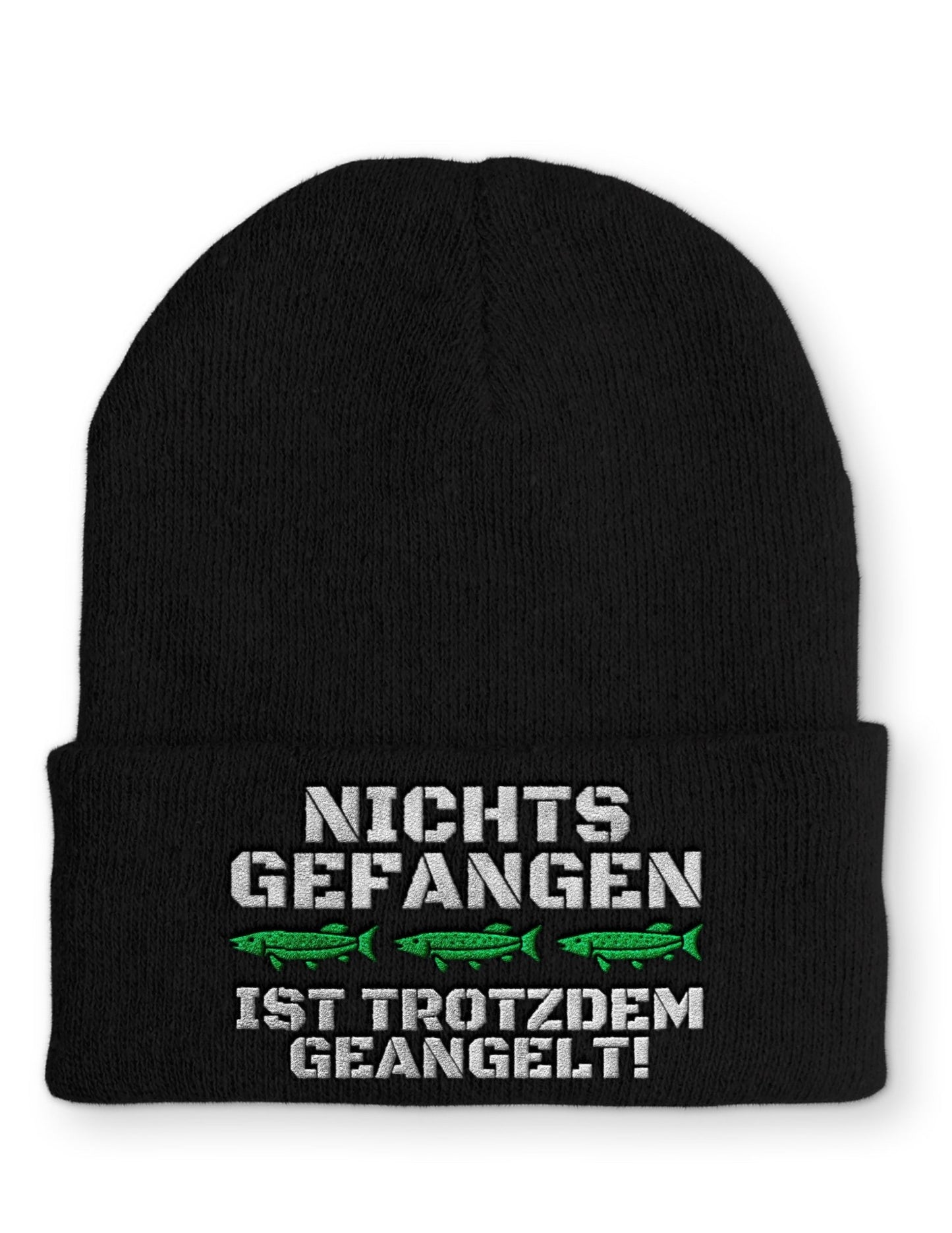 Nichts gefangen ist trotzdem geangelt Beanie Mütze mit Spruch - tshirtladen - Mütze