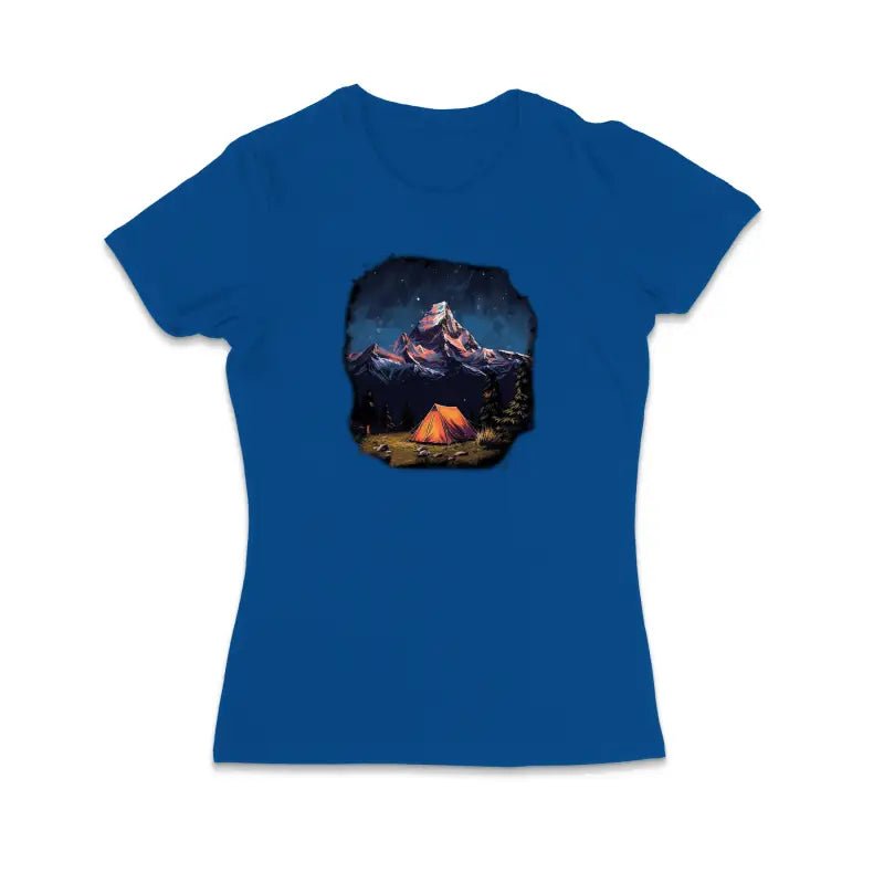 Night Tent Camper Outdoor Damen T-Shirt - tshirtladen - 