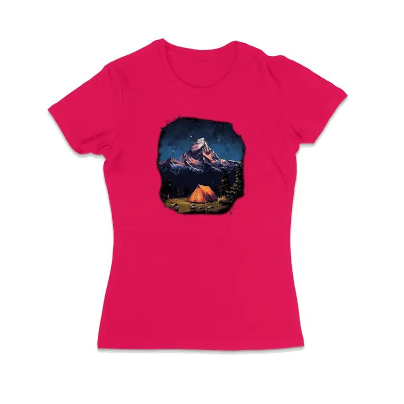 Night Tent Camper Outdoor Damen T-Shirt - tshirtladen - 