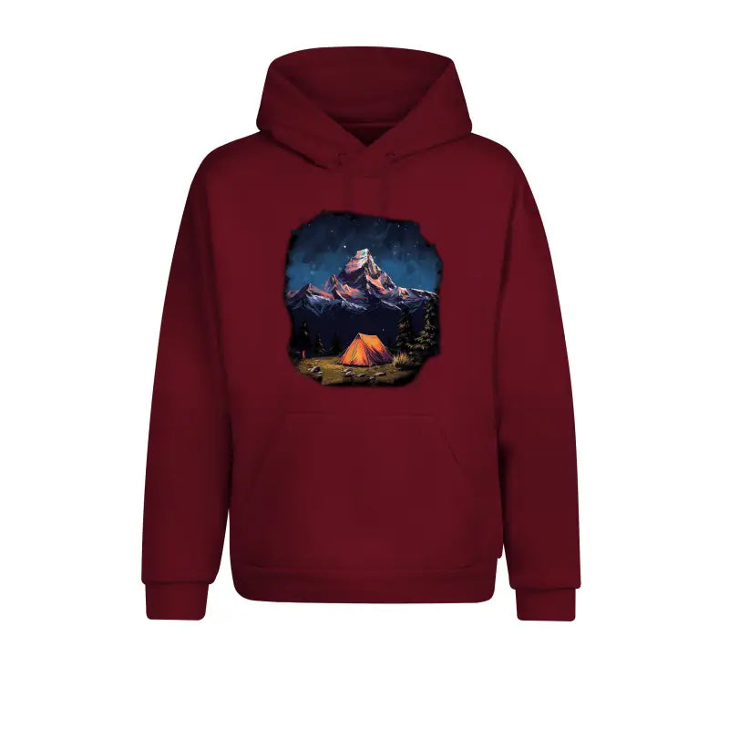 
                      
                        Night Tent Mitternacht Statement Hoodie Unisex - XS / Burgundy
                      
                    