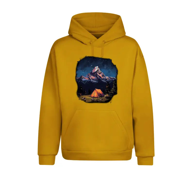 
                      
                        Night Tent Mitternacht Statement Hoodie Unisex - XS / Mustard
                      
                    