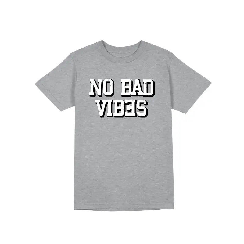 No Bad Vibes Statement Herren Unisex T - Shirt - S / Grau