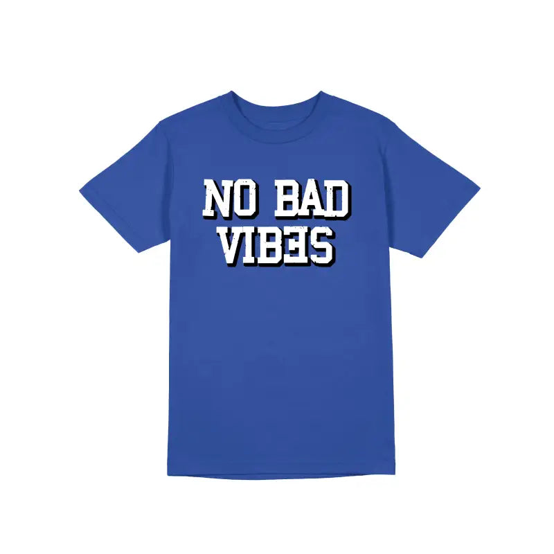 No Bad Vibes Statement Herren Unisex T - Shirt - S / Royal