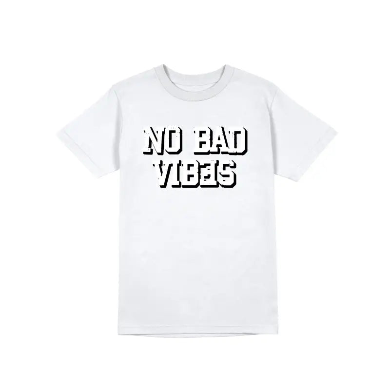 
                      
                        No Bad Vibes Statement Herren Unisex T - Shirt - S / Weiß
                      
                    