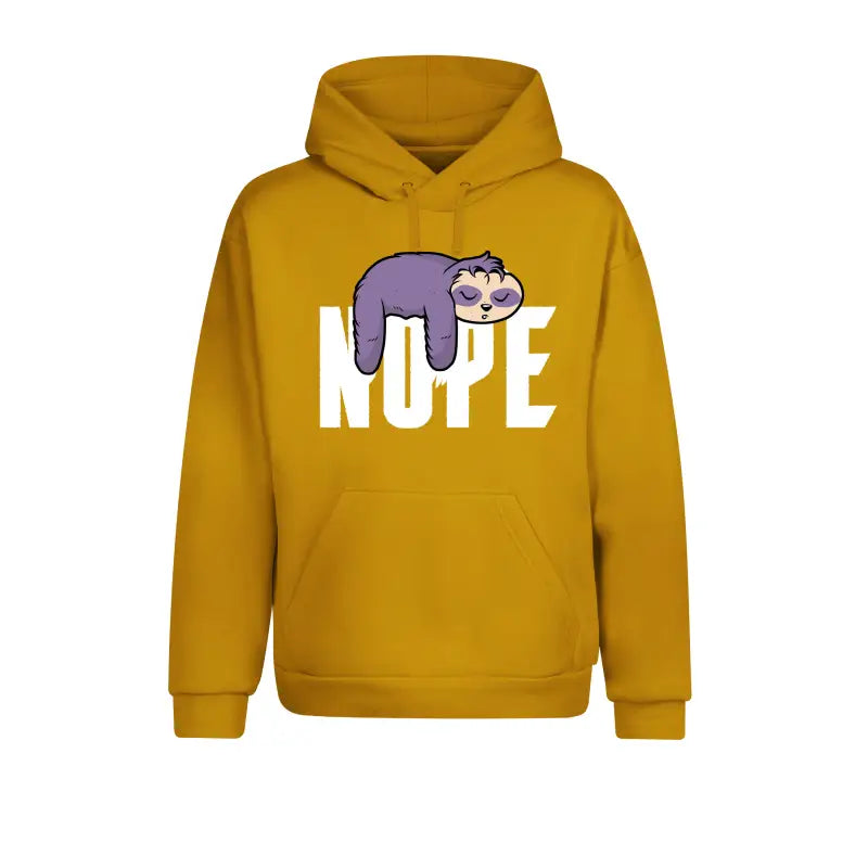 NOPE Faultier Statement Hoodie Unisex - XS / Mustard