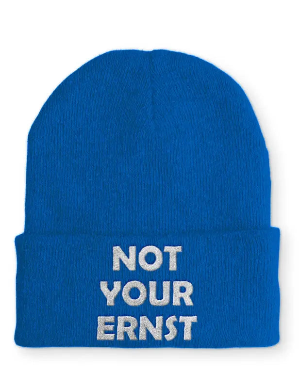 
                      
                        NOT YOUR ERNST Beanie Statement Mütze mit Spruch - Blau
                      
                    