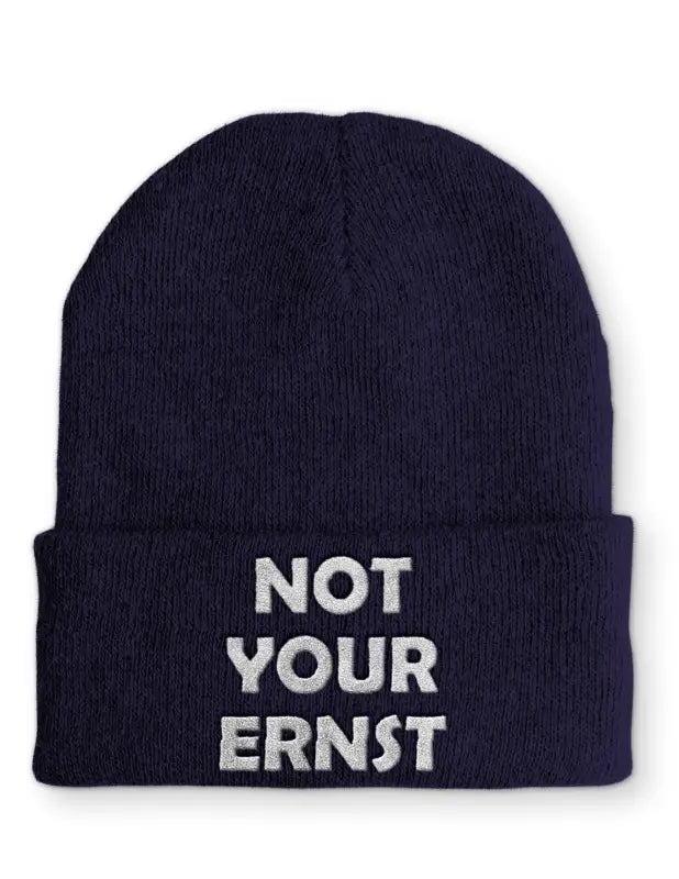 
                  
                    NOT YOUR ERNST Beanie Statement Mütze mit Spruch - Navy
                  
                