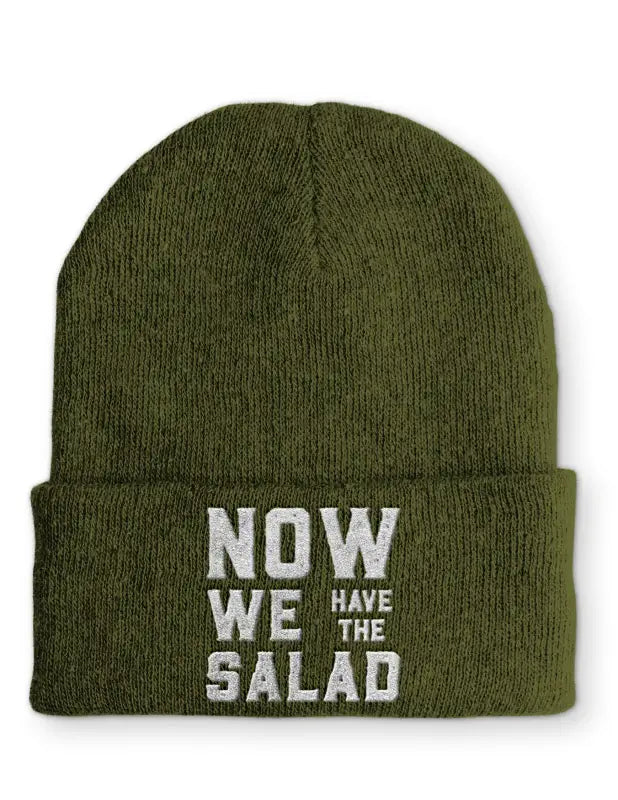 Now we have the Salad Beanie Statement Mütze mit Spruch - Olive