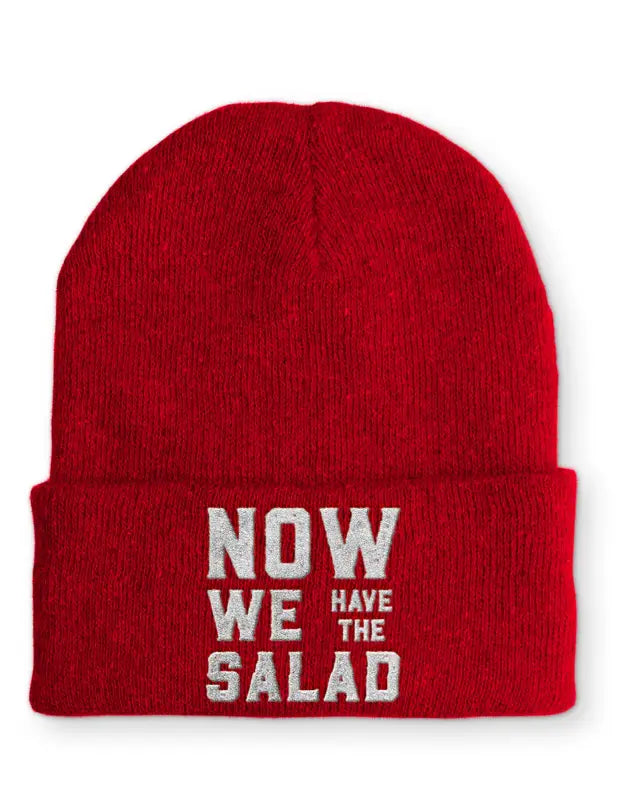 Now we have the Salad Beanie Statement Mütze mit Spruch - Rot