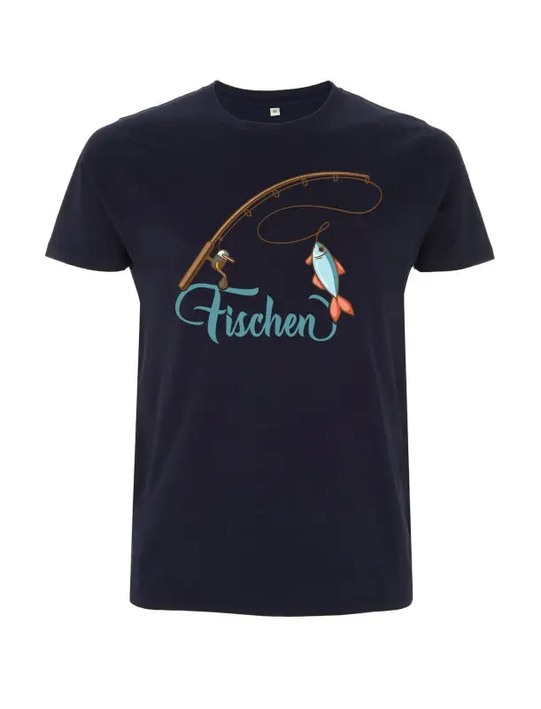 Nur fischen Angler Spruch T - Shirt Herren - S / Navy