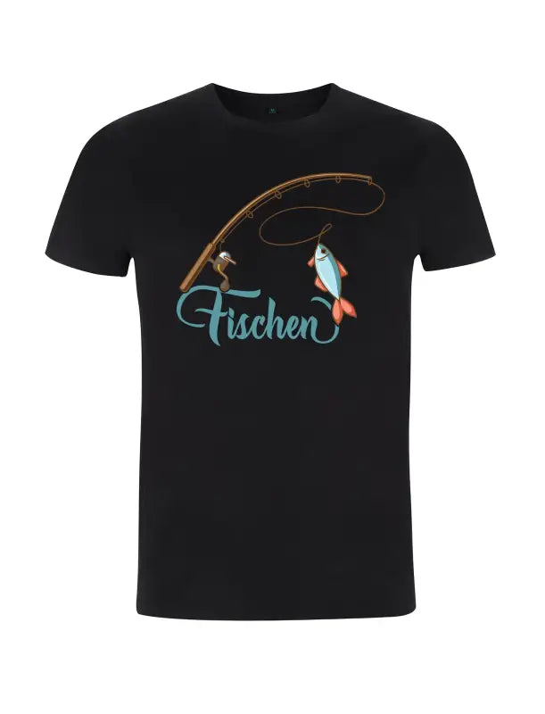 Nur fischen Angler Spruch T - Shirt Herren - S / Schwarz