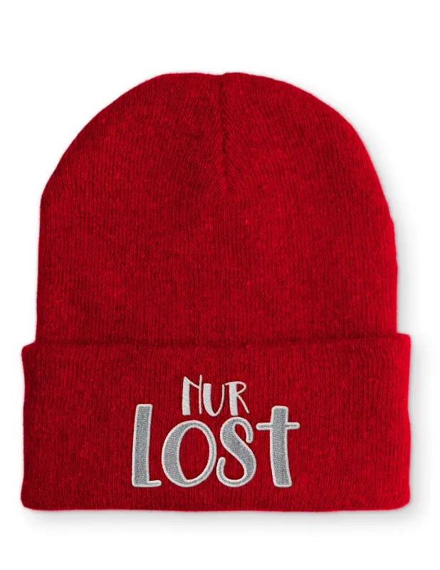 Nur Lost Mütze Beanie perfekt für die kalte Jahreszeit - Rot