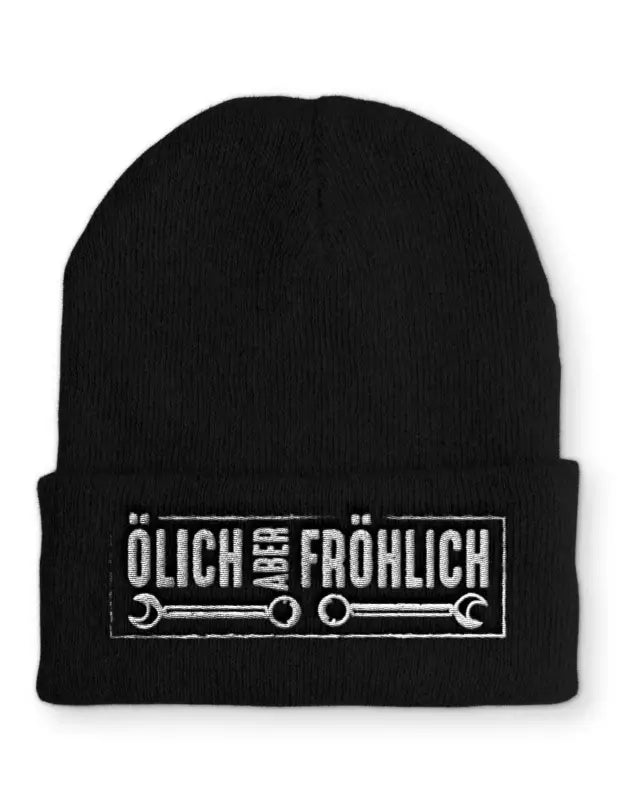 
                      
                        Ölich aber Fröhlich Wintermütze Spruchmütze Beanie perfekt für die kalte Jahreszeit - Schwarz
                      
                    