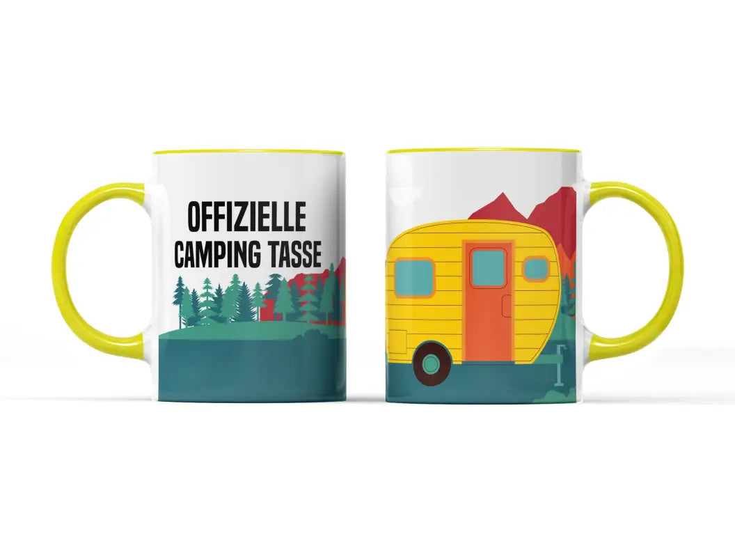 Offizielle Camping Tasse Wohnwagen - Gelb