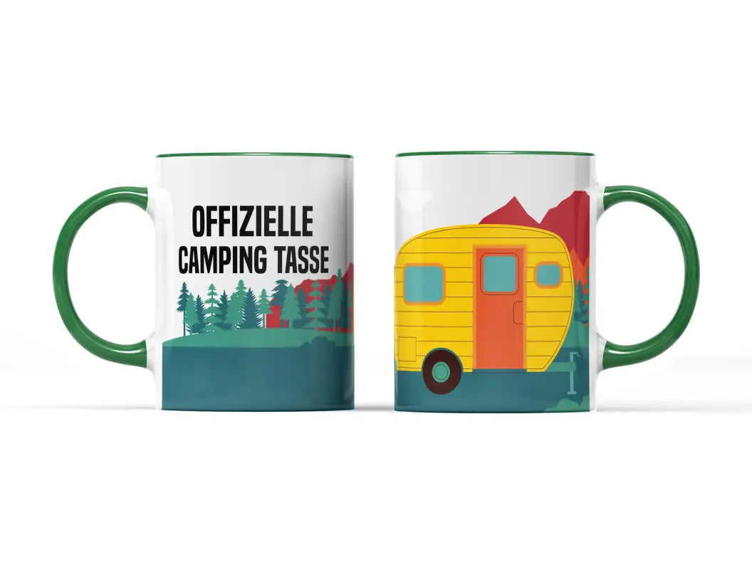Offizielle Camping Tasse Wohnwagen - Grün
