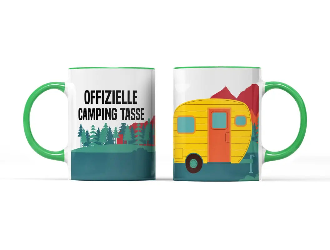 Offizielle Camping Tasse Wohnwagen - Hellgrün