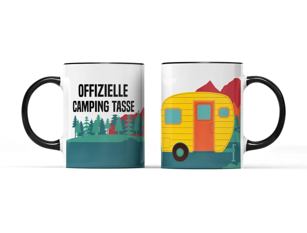 Offizielle Camping Tasse Wohnwagen - Schwarz