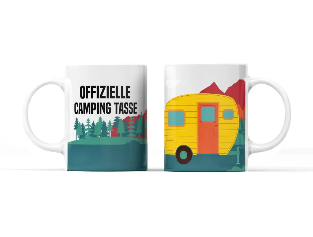 Offizielle Camping Tasse Wohnwagen - Weiß