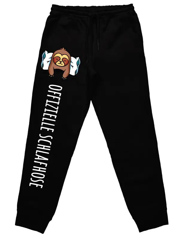Offizielle Schlafhose "Faultier" Jogginghose mit lustigem Spruch - tshirtladen - 