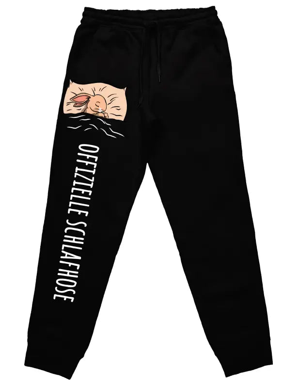 Offizielle Schlafhose "Hase" Jogginghose mit lustigem Spruch - tshirtladen - 