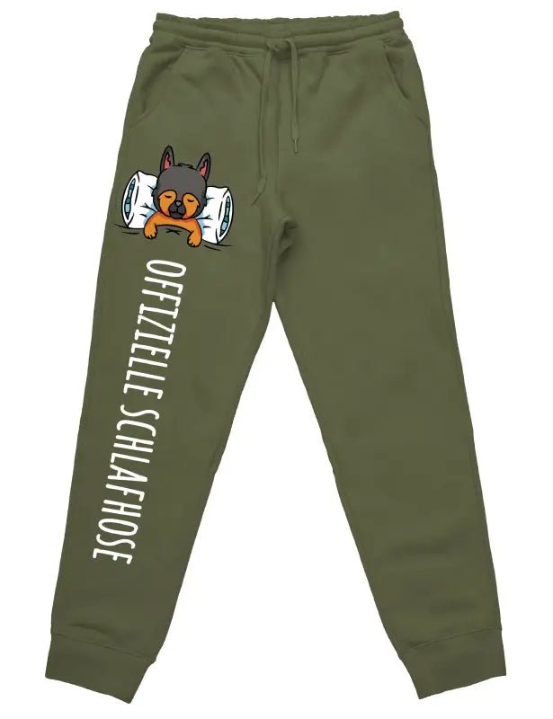 Offizielle Schlafhose "Hund" Jogginghose mit lustigem Spruch - tshirtladen - 
