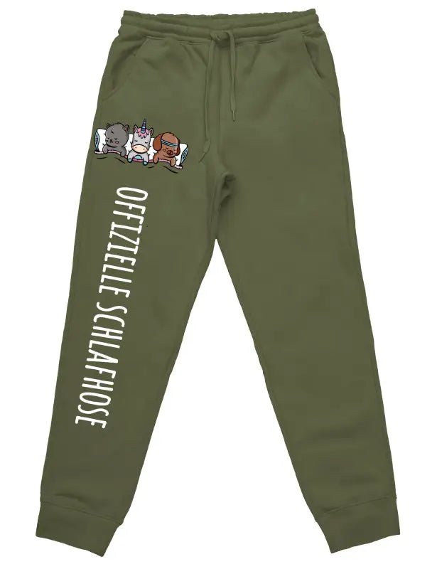 Offizielle Schlafhose "Katze Einhorn Hund" Jogginghose mit lustigem Spruch - tshirtladen - 