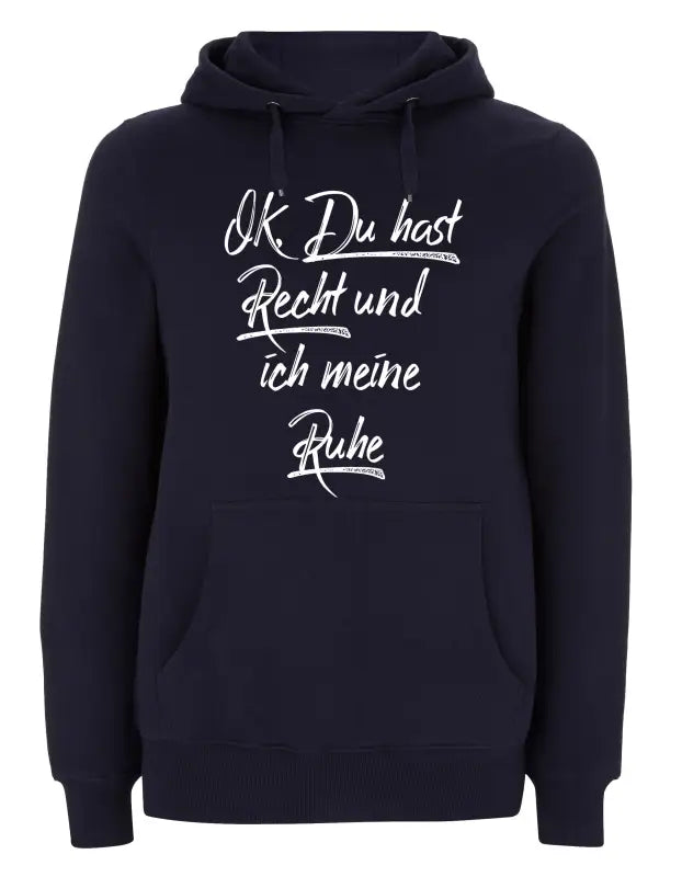 OK Du hast Recht und ich meine Ruhe Hoodie - XS / Navy