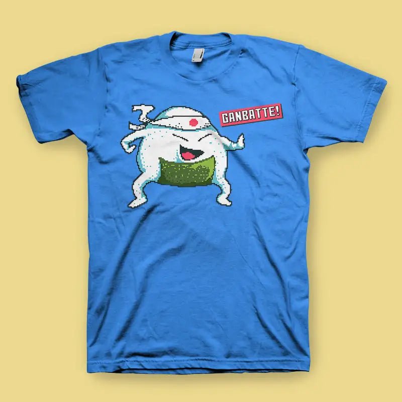 Onigiri Kawaii Pixel Character Herren T-Shirt - tshirtladen - 