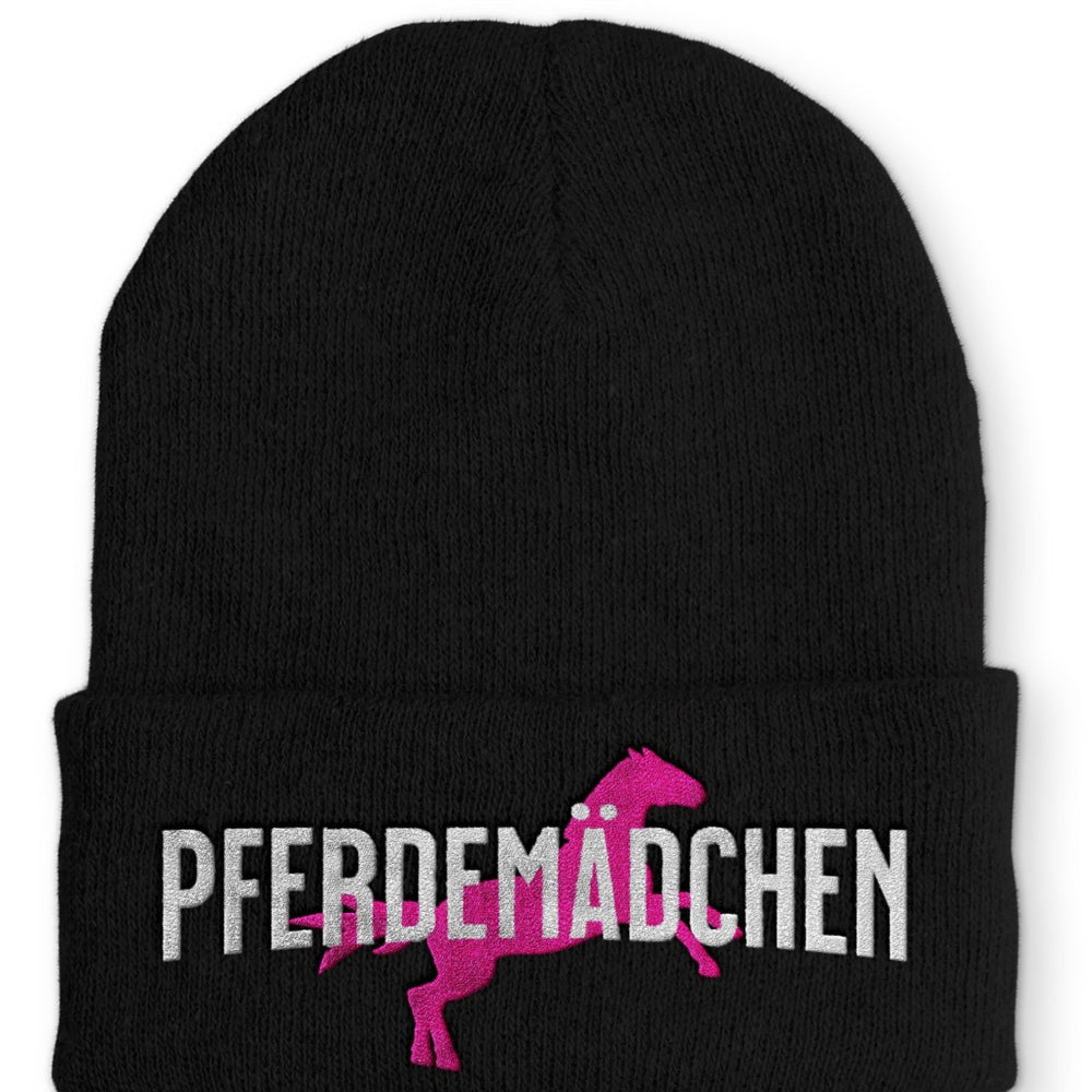 Pferdemädchen Beanie Mütze mit Spruch - tshirtladen - Mütze