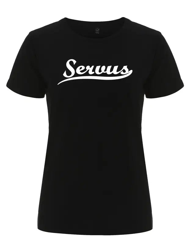 Plain Servus T - Shirt Damen - S / Schwarz