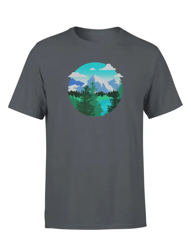 Planet Earth Outdoor Rasterized Herren T - Shirt - Dunkelgrau / S