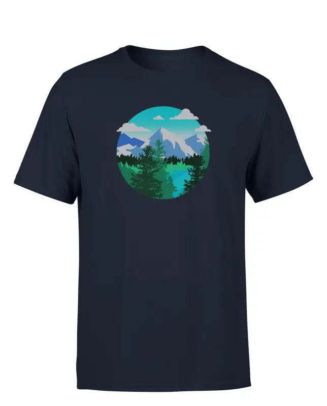Planet Earth Outdoor Rasterized Herren T - Shirt - Navy / S