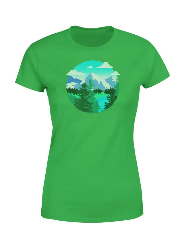 Planet Earth Rasterized Outdoor Damen T - Shirt - S / Grün